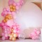 Pink Balloons - 12 inch 100pcs Latex - Round Matte Pink Birthday Balloons with 2 Ribbons for Baby Shower, Gender Reveal Parties